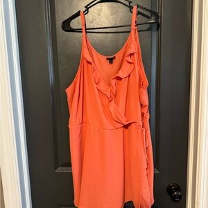 Torrid 4x Coral Orange Ruffle Summer Top